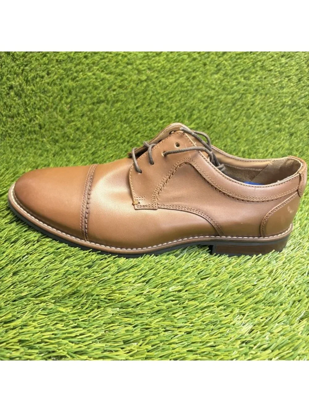 Nunn Bush Westwood Flex Mens Size 10 Brown Classic Cap Toe Oxford Dress Shoes